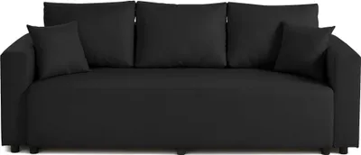 Image de Best Mobilier Regala - canapé 3 places - convertible avec coffre - en tissu , Noir