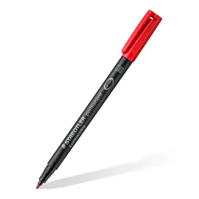 Produktbild von Staedtler 317-2, Rot, Rundspitze, Schwarz, Rot, Polypropylen (PP), Medium, 1 mm