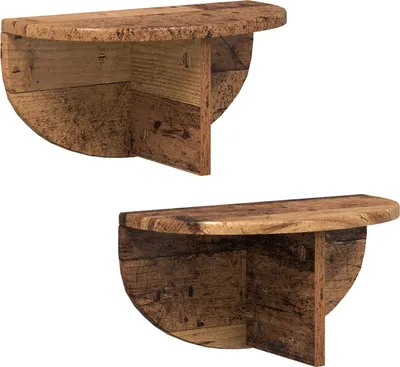 Zdjęcie produktu dla vidaXL Półka ścienna 2 szt. drewno z odzysku 38 x 19 x 19 cm materiał drewnopochodny