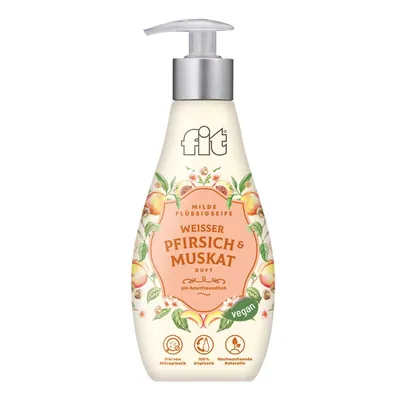 Produktbild von fit milde Flüssigseife Weißer Pfirsich & Muskat vegan Spender 400ml