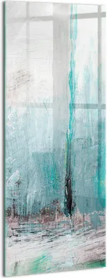Produktbild von Designer Glasbild - Wandbild - Glas Bild - 50x125 cm - Malen Sie Abstraktionshintergrund