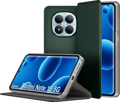 Zdjęcie produktu dla Etui Skórzane Zamykane MAGNETYCZNE do Xiaomi Redmi Note 15 5G