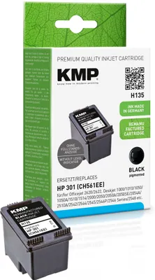 Immagine prodotto di Cartuccia KMP H135 nero compatibile con HP 301 (CH561EE)
