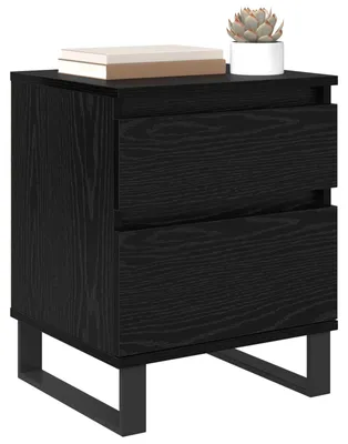Obrázok produktu pre vidaXL Nočný stolík 2 ks čierny dubový vzhľad 40 x 35 x 50 cm