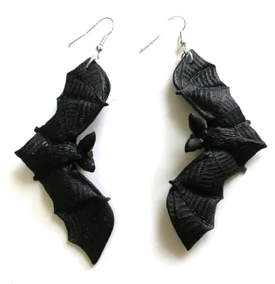 Produktbild von Fledermaus Ohrringe schwarz Miniblings Blutsauger Vampir Flughund Halloween
