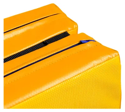 Produktbild von Faltbare Turnmatte RG 35 – 200 x 100 x 6 cm – GELB – Hergestellt in Deutschland – Gymnastikmatte für Fitness, Sport und Gymnastik, Rutschfest und Platzsparend