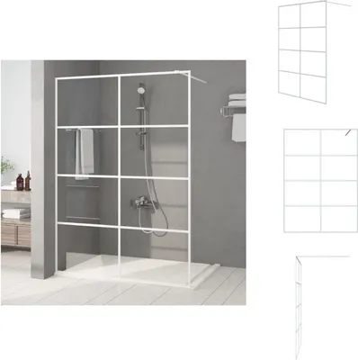 Produktbild von vidaXL Duschwand für Begehbare Dusche Weiß 140x195 cm ESG-Klarglas -  Duschwände