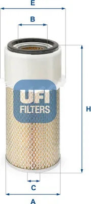 Produktbild von Luftfilter UFI 27.920.00 für MITSUBISHI PAJERO I (L04G, L14G) Filtereinsatz