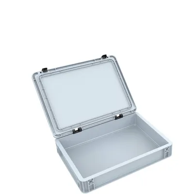 Immagine prodotto di Contenitore Euro con coperchio incernierato, 400x300x90 mm, impilabile, 5,2 l