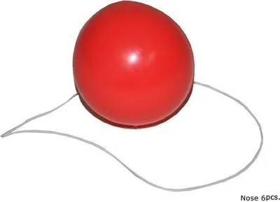 Produktbild von 6 Clownsnasen inkl. elastisches Band rote Nasen zum Kostüm Zubehör