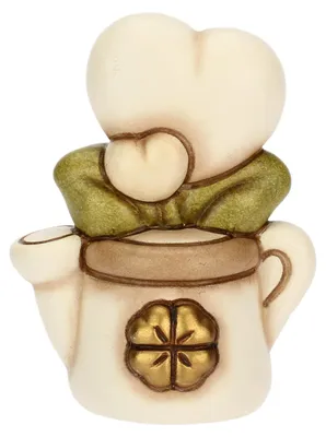 Mini Gießkanne mit Herz, Keramik, 4,6 x 3,3 x 6,1 cm