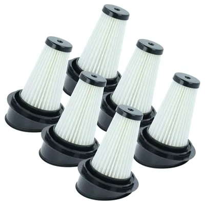 Produktbild von vhbw 6 Staubsaugerfilter kompatibel mit Beko 8811543200, 8811553200, 8811563200, 8812993200, 8813003200 Staubsauger - HEPA-Filter Schwarz Weiß