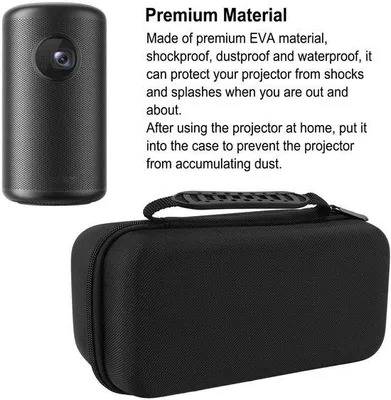 Productafbeelding van Dailygoods - Harde Behuizing Projector - Schokbestendig - Multifunctionele EVA-draagtas - Grote Ruimte - Stofdicht en Waterdicht - Geschikt voor HY300...