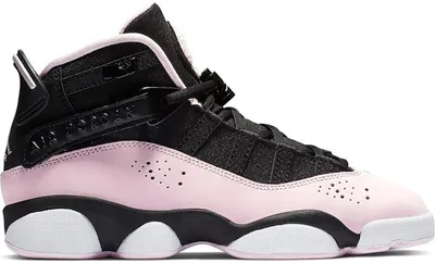 Image de Jordan 6 Rings, coloris noir et rose "Foam" (taille enfant/adolescente), pointure européenne 38