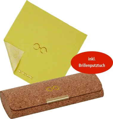 Produktbild von Brillenetui mit Putztuch - Kork