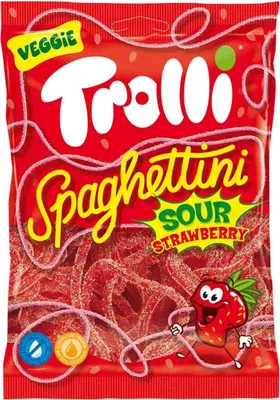Produktbild von Trolli Spaghettini Sour Erdbeer 100g