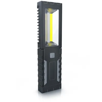 Immagine prodotto di BEARWARE Lampada da officina a LED, lampada da lavoro, luce da lavoro, torcia, lampada a mano, a batteria, 200 lumen, con LED laterale, supporto, gancio e base magnetica, per l'officina domestica dell'auto