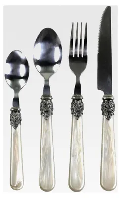Produktbild von 16-teiliges Besteckset im antiken Champagne Vintage Shabby Nostalgie Landhausstil