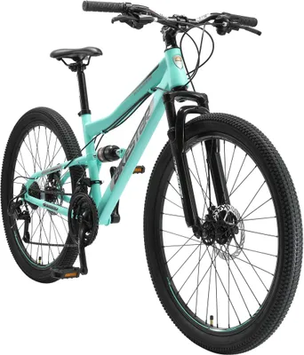 Produktbild von BIKESTAR Fully Mountainbike 26 Zoll | 15 Zoll Rahmen, 21 Gang Shimano Schaltung, Scheibenbremse | Mint