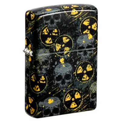 Produktbild von Zippo Sturmfeuerzeug - Nuclear Skulls Design - Nachfüllbar für lebenslange Verwendung - Geschenkbox - Metallgehäuse -  USA