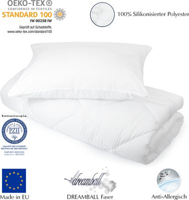 H&F | zestaw kołdra i poduszka 135x200 4 pory roku + poduszka 50x70 | poszycie kołdry i kołdry: 100% mikrofibra | certyfikat Oeko-TEX | wypełnienie: kołdra 1000g, poduszka 550g