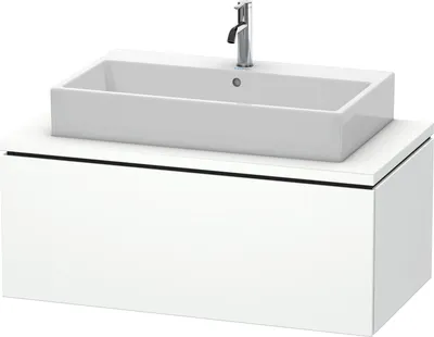 Produktbild von Konsolenunterschrank L-CUBE 400x1020x547mm weiß matt weiß matt