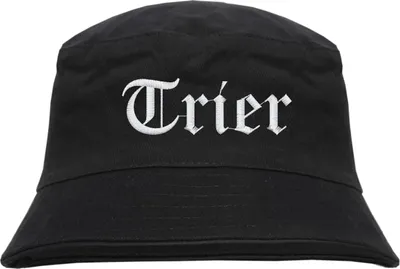 Produktbild von Trier Fischerhut - Altdeutsch - bestickt -  Bucket Hat Anglerhut Hut Anglerhut Hut  Schwarz S/M