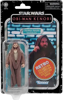 A Star Wars Obi-Wan Kenobi action figure in its original packaging.