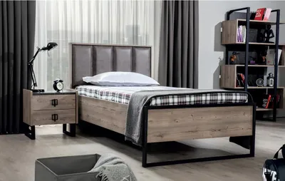 Immagine prodotto di Loft Nachttisch Braun Design Modern Beistelltisch Tisch Schlafzimmer Tische
