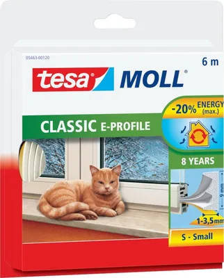 Image de tesa Moll CLASSIC E-Profil joint en caoutchouc, marron, 9 mm x 10 m