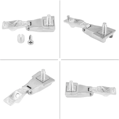 Imagen del producto de Kit de reparación para bisagra de manija de puerta, aluminio, de 2 piezas, para puertas de vehículos