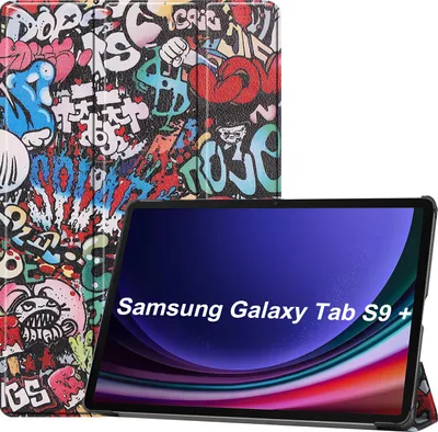 Zdjęcie produktu dla Etui na tablet Samsung Tab S9+ Plus 2023 SM-X810 SM-X816B SM-X818U 12,4 cala Smart Cover Case z funkcją podstawki i automatycznym usypianiem/budzeniem