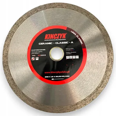 Zdjęcie produktu dla Tarcza diamentowa Kinczyk Ceramic Classic, średnica 200 mm, do cięcia płytek