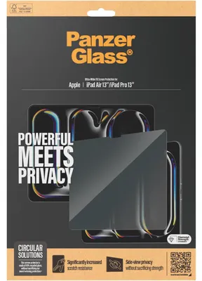 Produktbild von PanzerGlass ® 2-Way Privacy Displayschutz iPad Air 13'' (2024-2025) | iPad Pro 13'' (2024-2025) | Ultra-Wide Fit, Apple, Apple - iPad Air 13“ (2026), Apple - iPad Air 13" (2025), Apple - iPad Air 13'' (2024), Apple -..., Trockene Anwendung, Kratzresistent, Schockresistent, Transparent, 1 Stück(e)