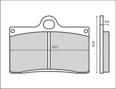 Image de Plaquettes de frein KH95 BREMBO, avant (FT 3030)