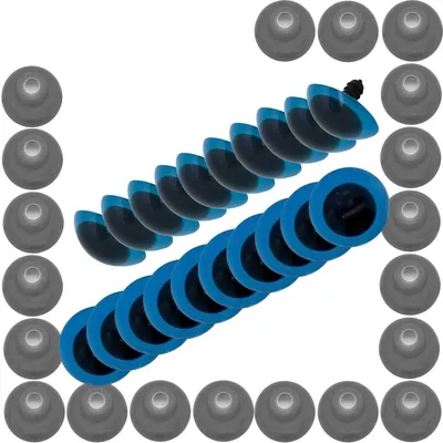 Produktbild von Sicherheits-Augen m. Gegenstück Kunststoff Teddyaugen Puppenaugen Amigurumi Variantenwahl, Größe:10 Paar | Ø 30 mm x 22 mm, Farbe:blau