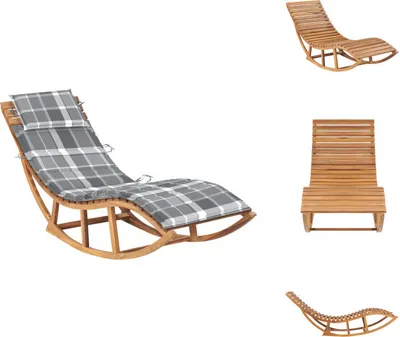 Produktbild von vidaXL Schaukelliege mit Auflage Massivholz Teak - Sonnenliegen