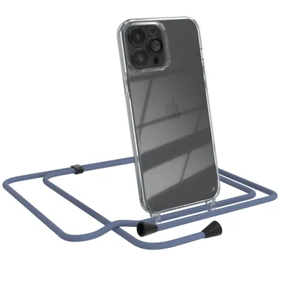 Produktbild von EAZY CASE Handykette kompatibel mit Apple iPhone 13 Pro Max, Handyhülle mit Umhängeband, Handykordel, Schutzhülle Clear, Band in Grün