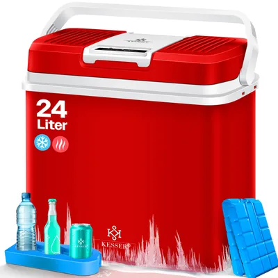 Produktbild von KESSER® 24 Liter Kühlbox | KÜHLT und WÄRMT | Thermo-Elektrische Kühlbox 12 Volt und 230 Volt | Mini-Kühlschrank | für Auto und Camping | + |  Mini-Kühlschrank  | Auto und Camping