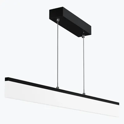 Produktbild von Mai & Mai Pendelleuchte 1105mm LED Hängelampe Dimmbar mit Fernbedienung 3000K/4000K/6000K Verstellbares Kabel 24W matt Schwarz Hängeleuchte für Esszimmer Wohnzimmer Schlafzimmer