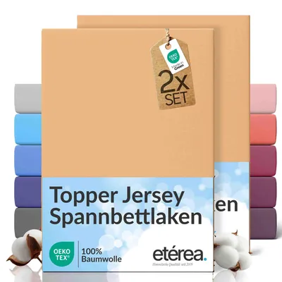 Produktbild von etérea Jersey Spannbettlaken Baumwolle 180x200 - 200x200 cm