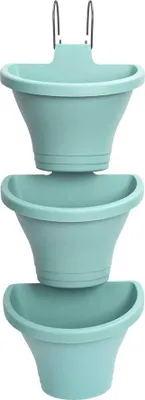 Produktbild von Elho Corsica Vertical Forest Blumentopf 3er-Set, 24cm mint