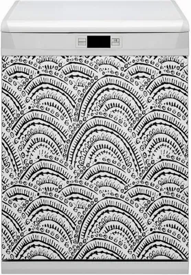 Produktbild von Geschirrspüle Magnet für Spülmaschine Magnetmatte Küche Magnete  Dekorative 60x80 cm  - Abstraktes Muster