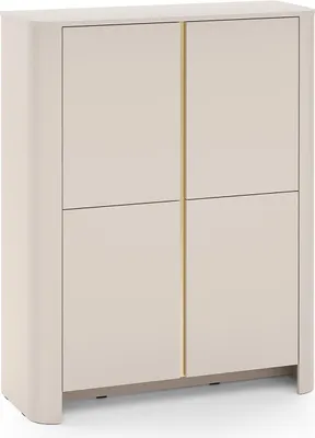 Produktbild von Schrank, Kaschmir, 103 x 39 x 132 cm | Modernes Möbelstück mit abgerundeten Kanten