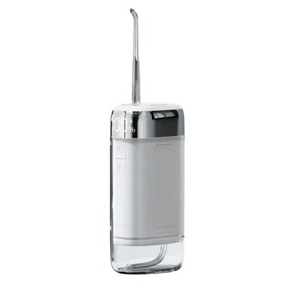 Produktbild von CkeyiN Munddusche mit 4 austauschbaren Düsen, 3 Modi, 4 Intensitätsstufen, LED-Bildschirm und abnehmbarem 200-ml-Wassertank