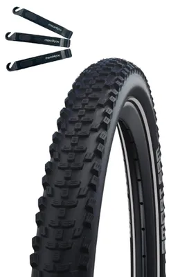 Produktbild von 1 x Schwalbe Smart Sam Fahrradreifen Performance DD RaceGuard ADDIX E-50 Schwarz+Reflex 65-584 (27.5 x 2.60") inkl. maxxi4you Reifenheber