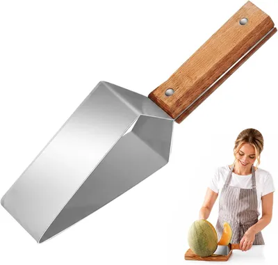 Produktbild von Wassermelonenschneider aus Edelstahl mit Holzgriff