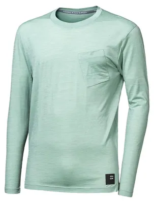 Image de T-shirt manches longues pour homme SENSOR MERINO AIR, couleur vert basilic, taille XXL