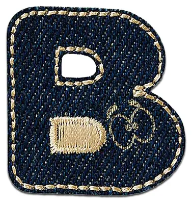 Produktbild von Buchstabe B 3 x 3.1 cm: Alphabet Buchstabe Einzeln Auswählbar - Aufnäher, Bügelbild, Aufbügler, Applikationen, Patches, Flicken, Zum Aufbügeln