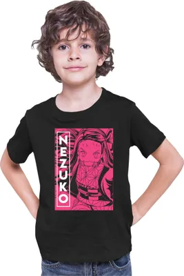 Immagine prodotto di Maglietta per bambini Demon Anime Slayer Kimetsu No Yaiba Nezuko Kamado 14, 5-6 Jahr - 116 , Noir
